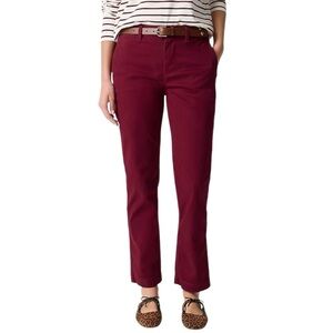 J. Crew Factory Straight Leg Pants in Burgundy